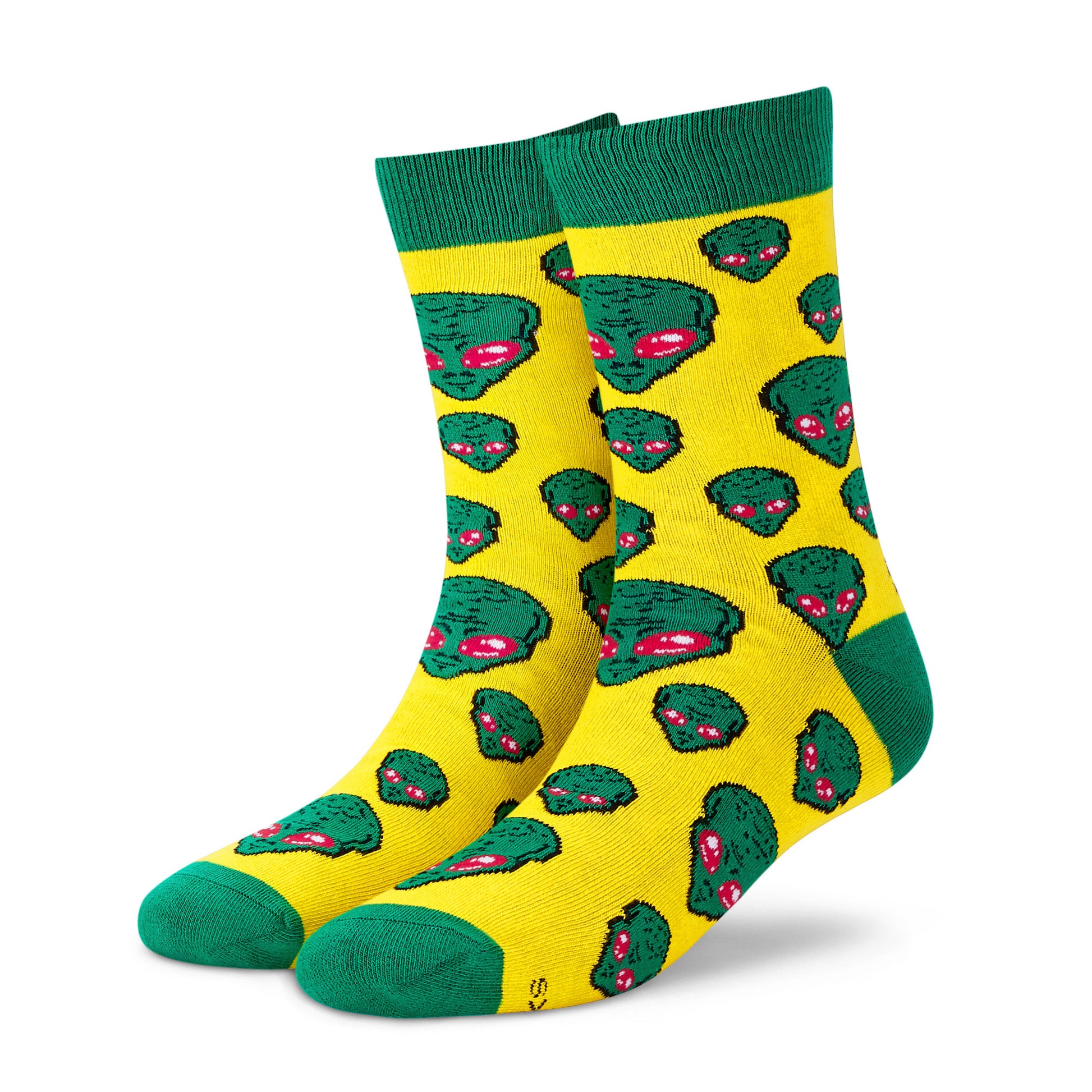 Dynamocks Alien Crew Length Socks for Men and Women.