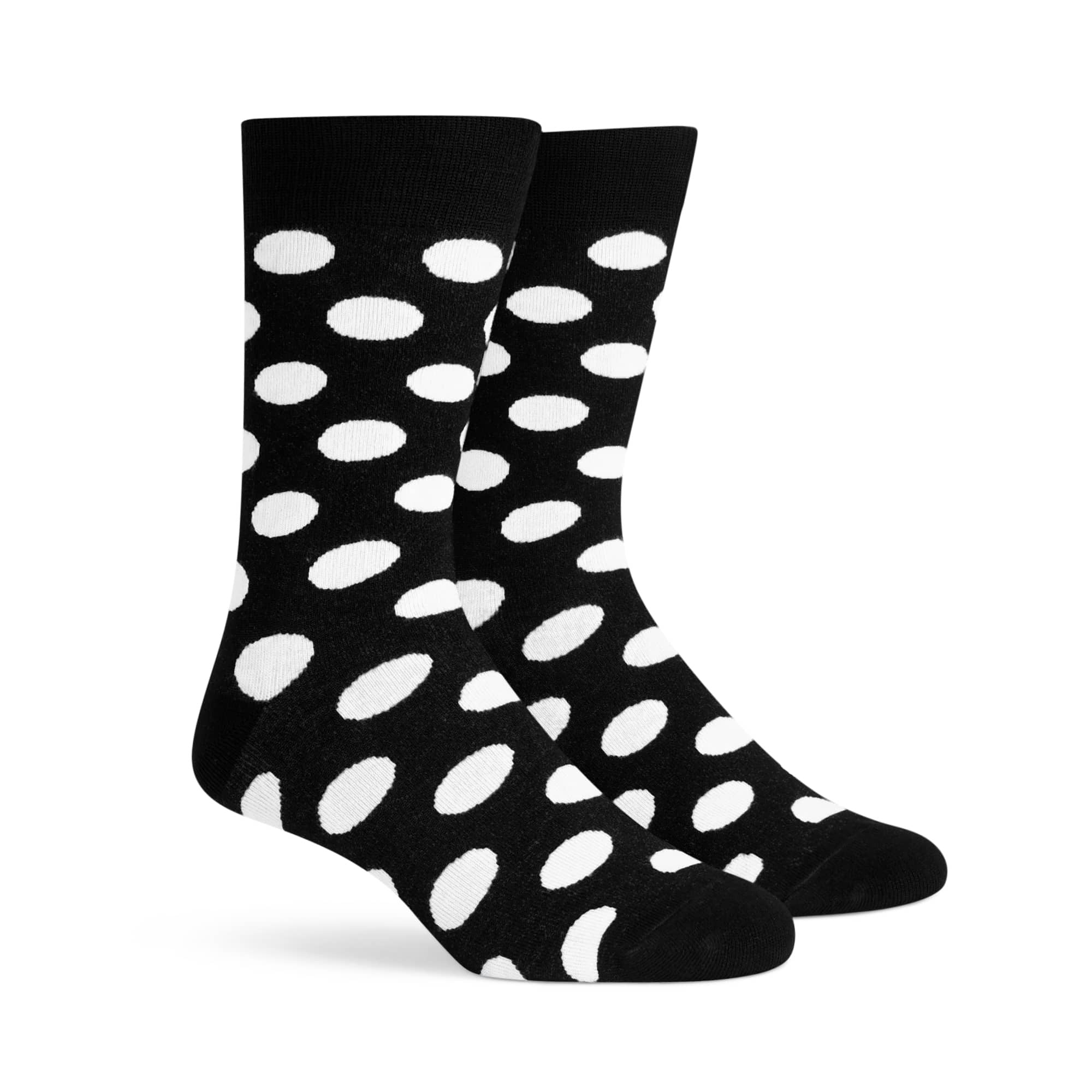 Bamboo Crew - Black - Polka Dots